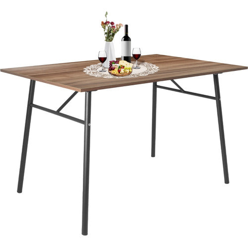 Mesa Comedor Industrial Minimalista 6 Personas 120 X 80 Cm