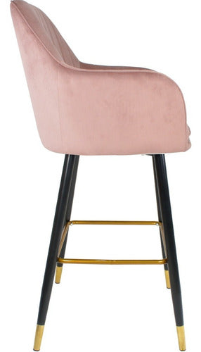 Silla Eames Alta Tapizada Sillon Banco Terciopelo