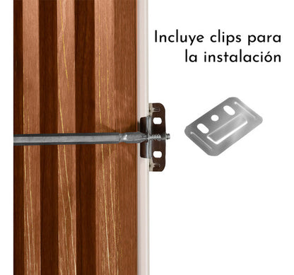 Lambrin Panel Decorativo 3d Set 14pz 6.7m2 Interior Exterior Marrón claro