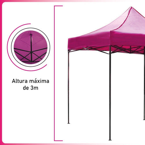 Carpa Toldo 3x3 Reforzado Plegable Impermeable Jardin 3 X 3