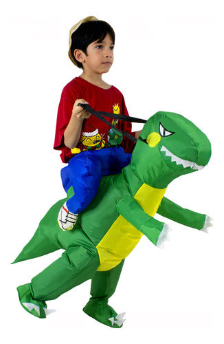 Disfraz Dinosaurio Traje Inflable Montable Jurasico Chico.