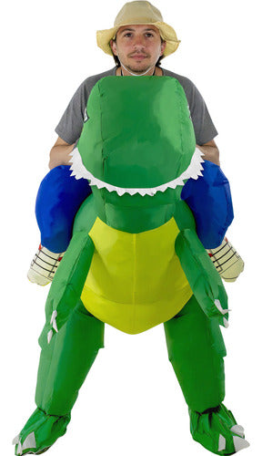 Disfraz Dinosaurio Traje Inflable Montable Jurasico Adulto