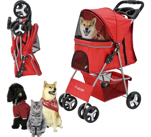 Carreola Plegable Resistente Mascotas Perros Gatos