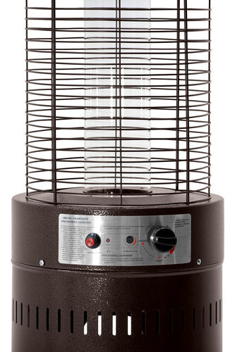 Calefactor Patio Exterior Calenton Torre Gas Lp 1.8m Color Bronce Marca Gutstark