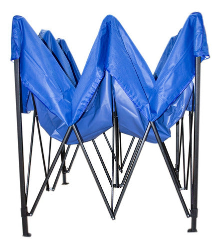 Carpa Toldo 2X2 Plegable Impermeable Jardin Lona Azul