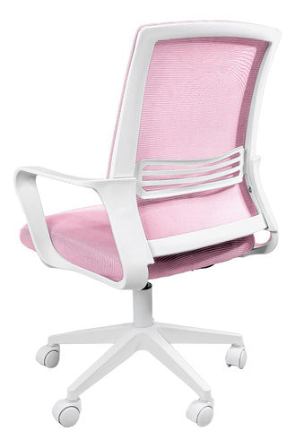 Silla Oficina Ajustable Ergonomica Escritorio Giratoria Rosa