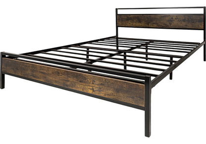 Base Cama Queen Country Tipo Madera Moderna Metal Acero