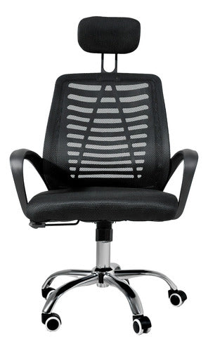 Silla De Oficina Alta Ejecutiva Escritorio Ajustable Mesh Negro