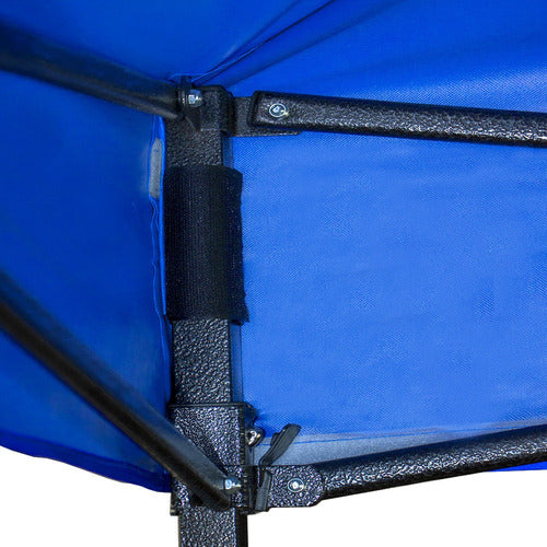 Carpa Toldo 3 X 4.5 Reforzado Plegable Impermeable Jardin Azul