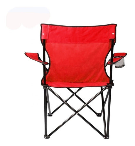 Silla Plegable Jardin Playa Alberca Acampar Exterior Roja