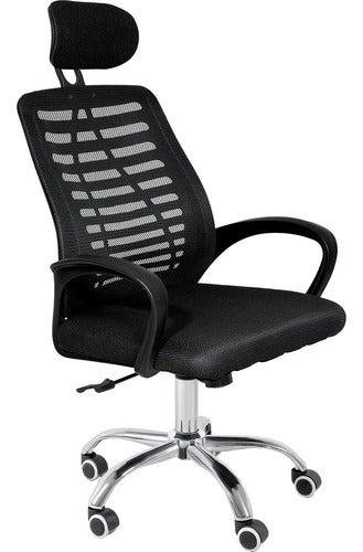 Silla De Oficina Alta Ejecutiva Escritorio Ajustable Mesh Negro