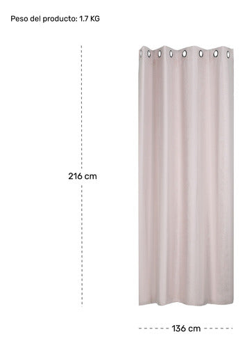 Cortina Blackout Alta Densidad 274 X 213 Cm 2 Piezas Rosa