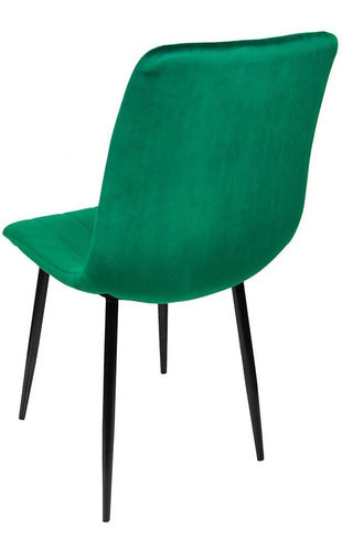 Silla Eames Tapizada Recta Minimalista Vintage Comedor Sala