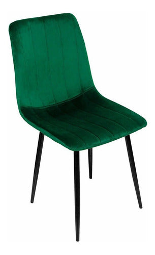 Silla Eames Tapizada Recta Minimalista Vintage Comedor Sala