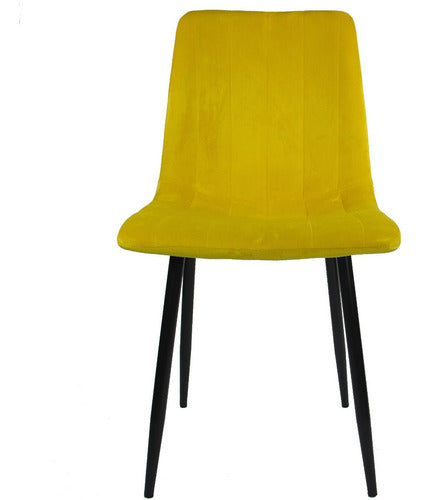 Silla Eames Tapizada Recta Minimalista Vintage Comedor Sala