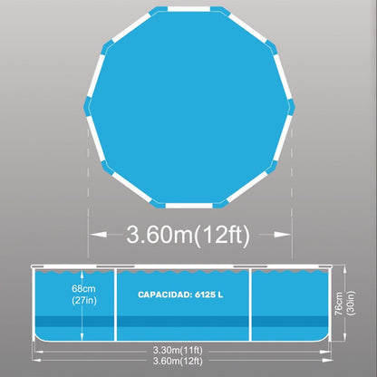 Alberca Redonda 365cm Diametro 76cm Altura + Bomba Y Filtrox