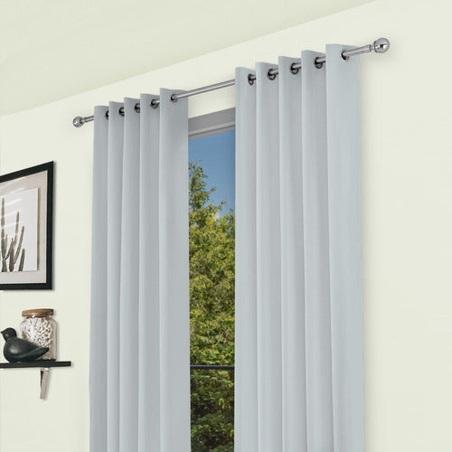 Cortina Blackout Alta Densidad 274 X 213 Cm 2 Piezas Gris