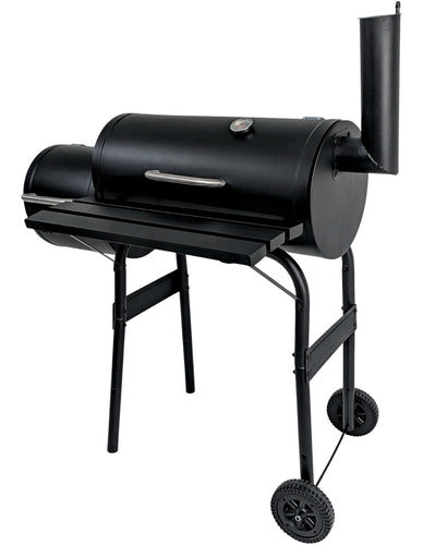 Asador Ahumador Bbq Parrilla Carne Portatil Carbon Leña