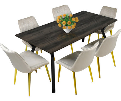 Mesa Comedor Nordico 6 Pers Casa Hogar Lujo 180x90x77