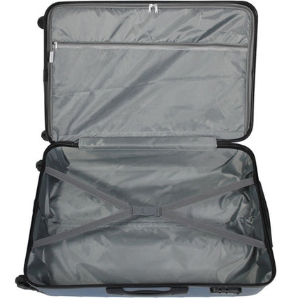 Maletas Set Kit 3 Rigidas Viaje Vacaciones Maleta Plata