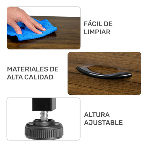 Comoda Cajonera Mueble 6 Cajones Metal Organizador Madera