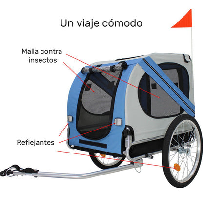 Remolque Carrito Para Bicicleta Niños Infaltil Mascotas 60kg