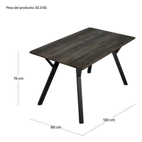 Mesa Comedor Nordico 4 Pers Cafe Hogar Lujo 130x80x76