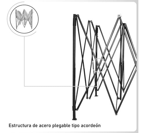 Carpa Toldo 3x3 Reforzado Plegable Impermeable Jardin blanco