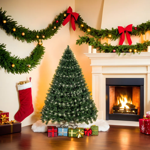Arbol Navidad Artificial Premium Verde 1.60m Pino Frondoso