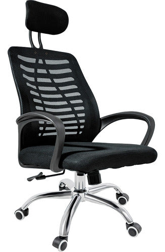 Silla De Oficina Alta Ejecutiva Escritorio Ajustable Mesh Negro