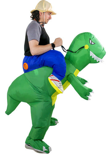 Disfraz Dinosaurio Traje Inflable Montable Jurasico Adulto
