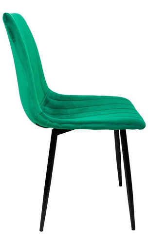 Silla Eames Tapizada Recta Minimalista Vintage Comedor Sala