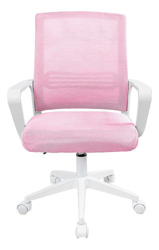 Silla Oficina Ajustable Ergonomica Escritorio Giratoria Rosa