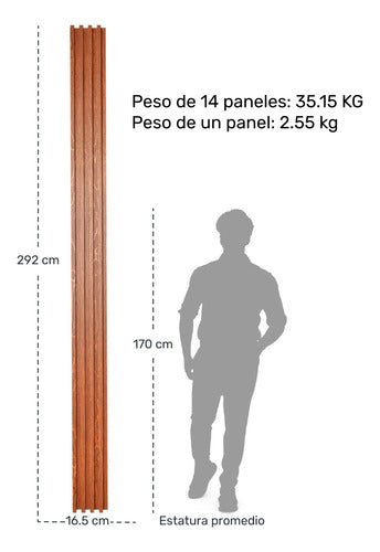 Lambrin Panel Decorativo 3d Set 14pz 6.7m2 Interior Exterior Marrón claro