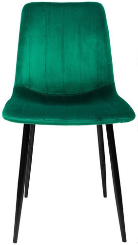 Silla Eames Tapizada Recta Minimalista Vintage Comedor Sala