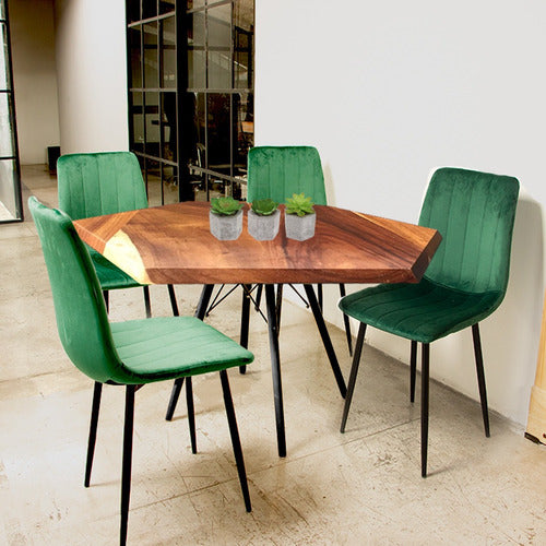 Silla Eames Tapizada Recta Minimalista Vintage Comedor Sala