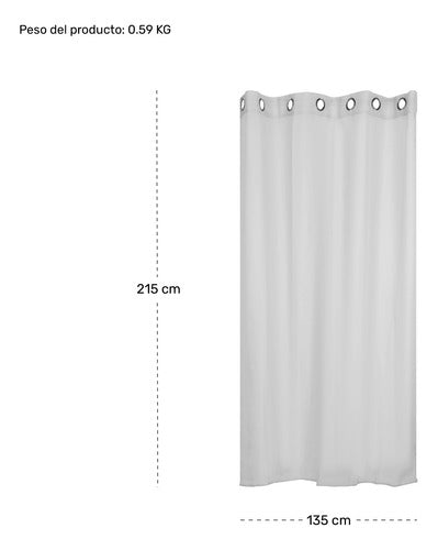 Cortinas Traslucidas Lino Texturizado Ventanas 270x215cm 2pz