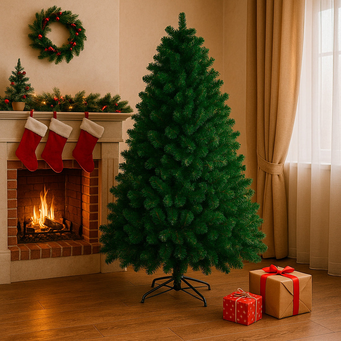 Arbol Navidad Artificial Pachon Frondoso 190 Cm Verde Pino