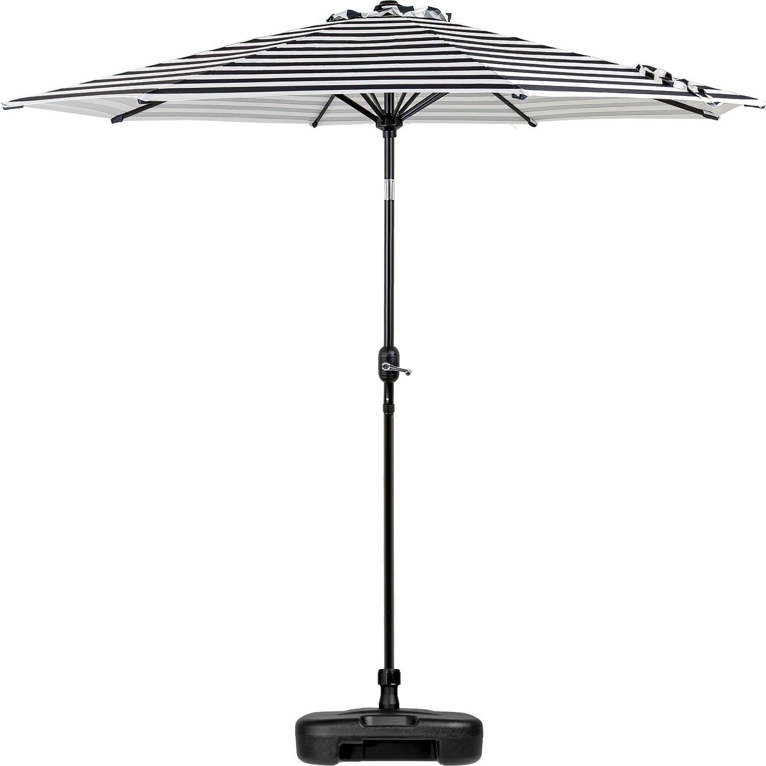 Sombrilla Jardin Exterior Playa 2.70m 45° Inclinacion Color Negro Rayado
