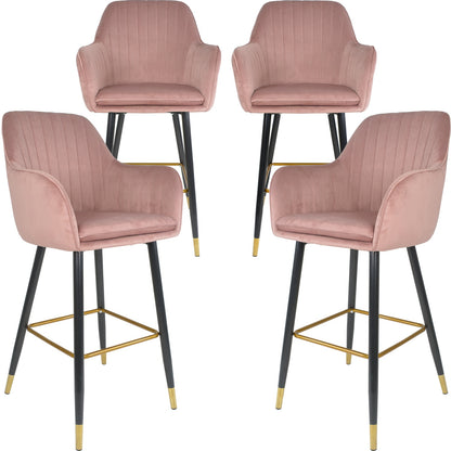 Silla Eames Alta Tapizada Sillon Banco Terciopelo