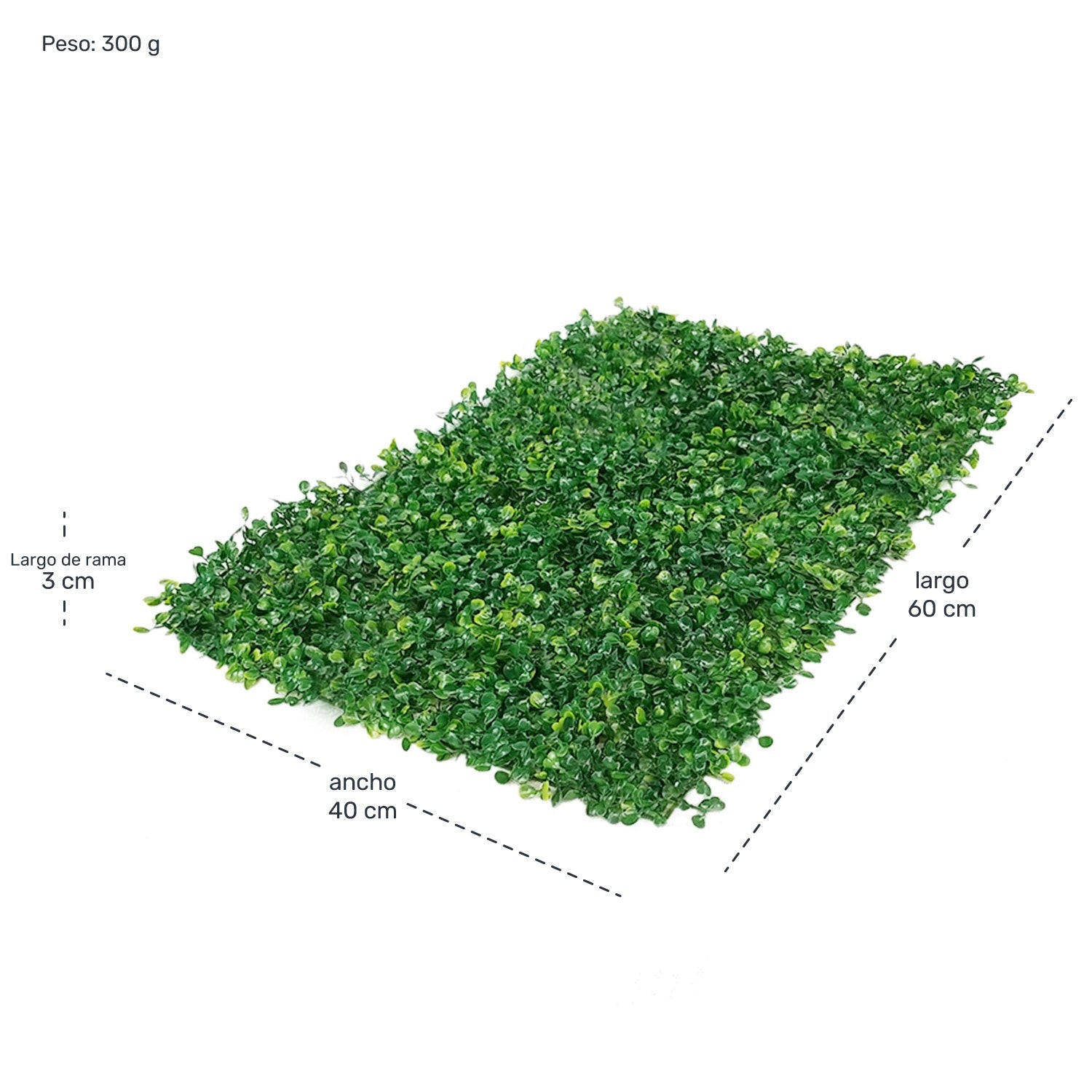 Muro Verde Follaje Artificial Sintentico 60 X 40 Cm Pared