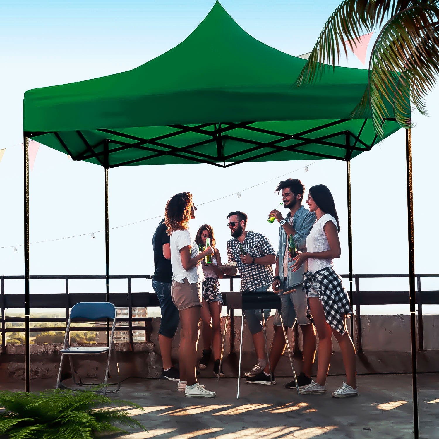 Carpa Toldo 3x3 Reforzado Plegable Impermeable Jardin 3 X 3