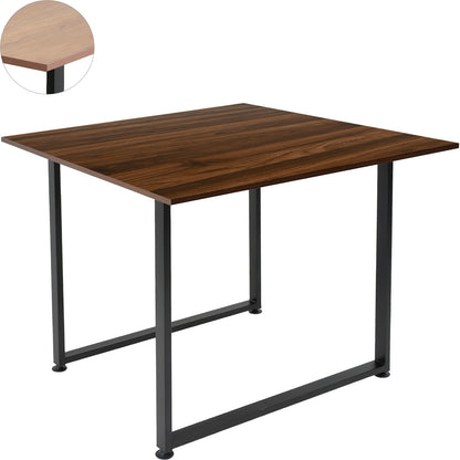 Mesa de Comedor Industrial Minimalista Tipo Madera Cuadrada 90 X 90 Cm