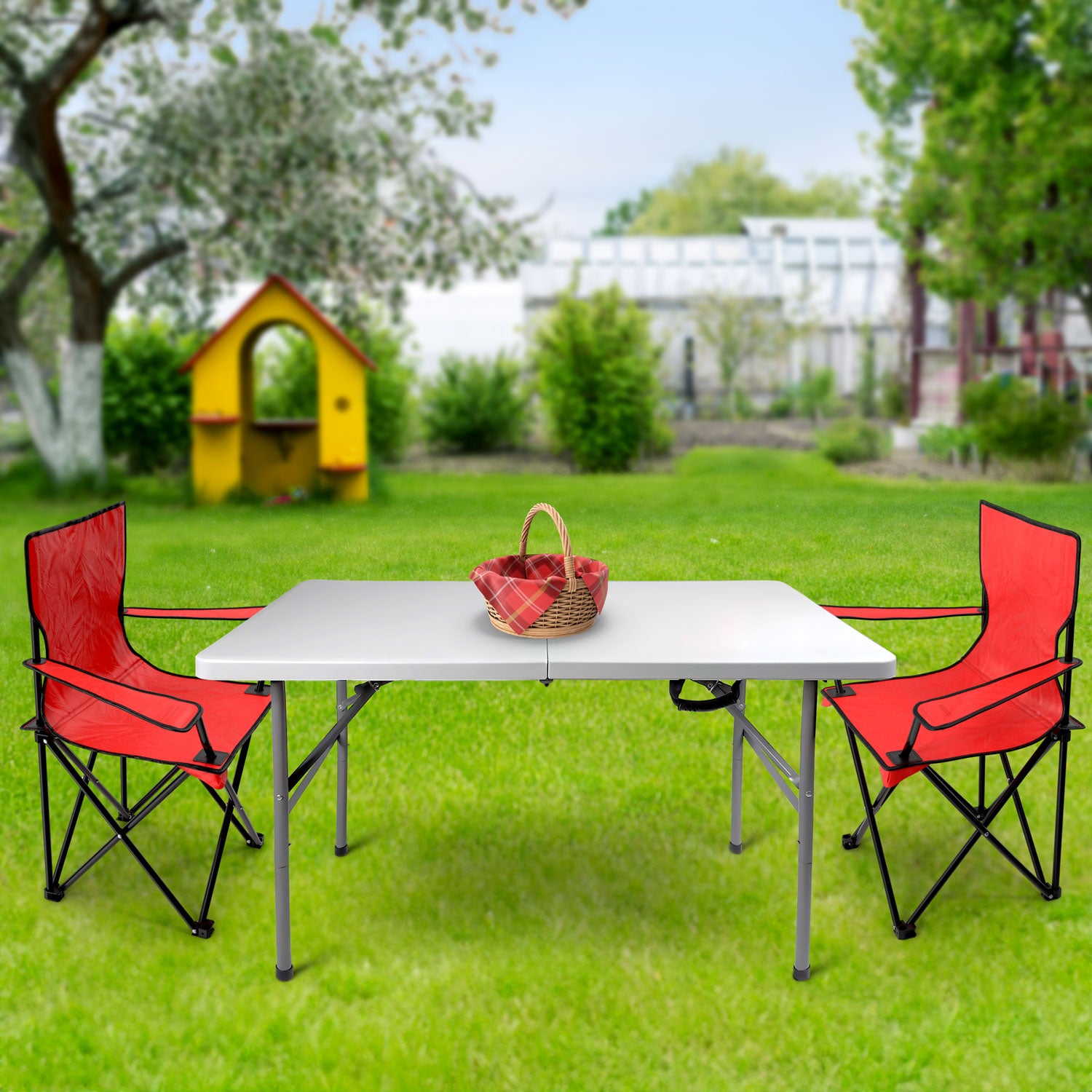 Mesa Plegable Tipo Portafolio 122cm Portatil Jardin