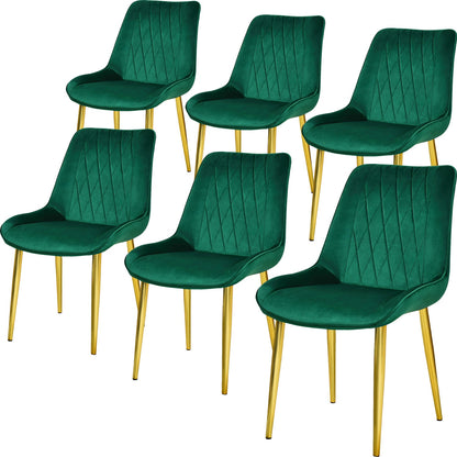 Silla Comedor Tapizadas Terciopelo Elegantes Verde