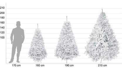 Arbol Navidad Artificial 1.70m Frondoso Blanco Pino Jardimex