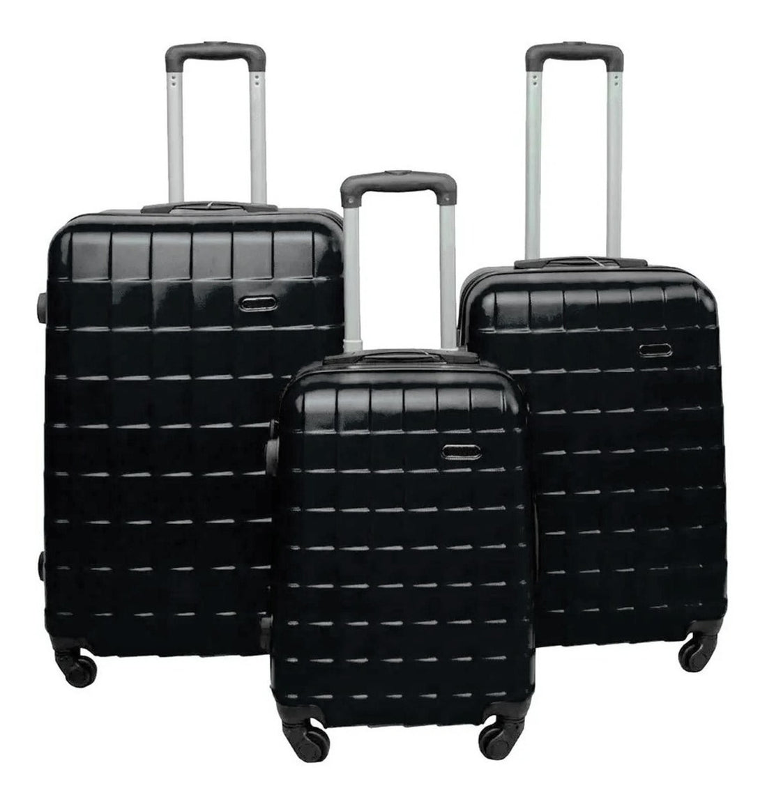 Juego Maletas Viaje Set 3 Maleta Rigidas Ruedas Vacaciones Negro