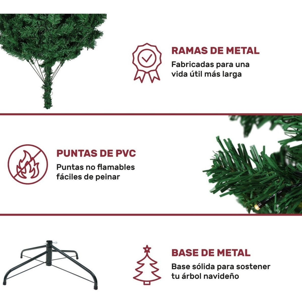 Arbol Navidad Verde 190 Cm Frondoso Luces Led 736 Ramas