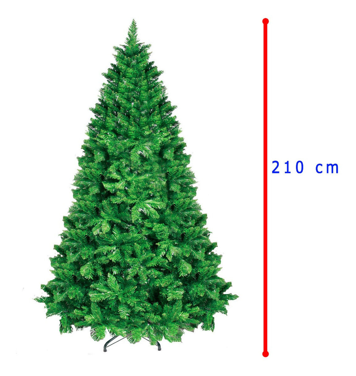 Arbol Navidad Pino 2.10m Artificial 1580 Ramas Verde Grande