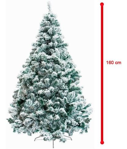 Arbol Navidad Artificial Nevado 1.60 M Follaje Jardimex Pino